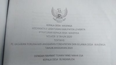 Warga Desa Waienga, Lembata, Protes Kades Copy Paste APBDes Bunga Muda