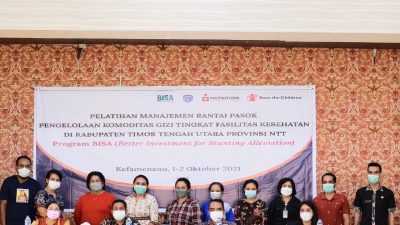 Nutrition International dan Save the Children Gelar Pelatihan Manajemen Rantai Pasok Komoditas Gizi di TTU