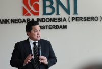 Menteri BUMN Erick Thohir berkunjung ke BNI Representative Office Amsterdam di Belanda pada Jumat, 2 September 2022. BNI Amsterdam bertugas untuk mengoptimalkan usaha para diaspora Indonesia di Belanda dan Eropa.
