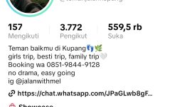 akun Tiktok @temanijalankupang membuka jasa temani jalan khusus untuk perempuan. Foto: tangkapan layar