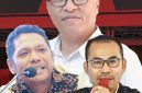 Pengamat politik dari Universitas Nusa Cendana, Dr. Rudi Rohi, Ketua Program Studi Ilmu Pemerintahan FISIP Universitas Katolik Widya Mandira Kupang, Eusabius Separera Niron, S. Ip, MP, Rektor Universitas Aryasatya Deo Muri (UNADRI), Dr. Patrisius Kami, M.Hum/Kolase: Beno Brewon