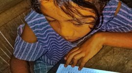 Myscha, murid kelas 5 SDI Compang Ngeles, Desa Rana Gapang, Kecamatan Elar, Kabupaten Manggarai Timur 