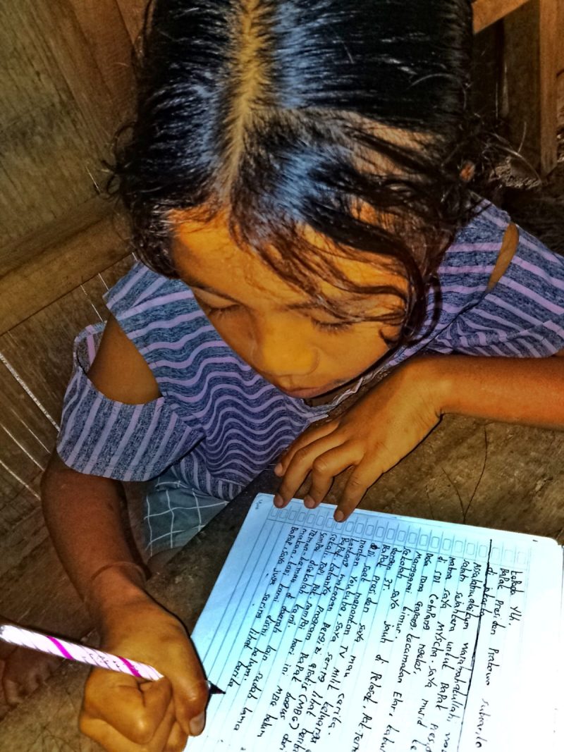 Myscha, murid kelas 5 SDI Compang Ngeles, Desa Rana Gapang, Kecamatan Elar, Kabupaten Manggarai Timur 