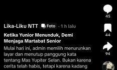 Takut?, Dilaporkan ke Polisi dan Disorot Gubenur NTT, Admin Lika Liku Mengaku Jaksa Junior dan Pilih Diam 