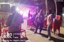 Aparat Polsek Maulafa, Polres Kupang Kota ketika melakukan penertiban dua tempat pesta yang menggangu ketertiban warga.Foto : David L